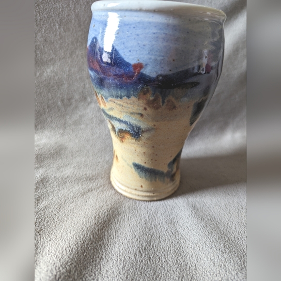 Studio Art Pottery vase coffee mug Old Faithful Fire Hole Pottery Carl Sheehan - Picture 3 of 9